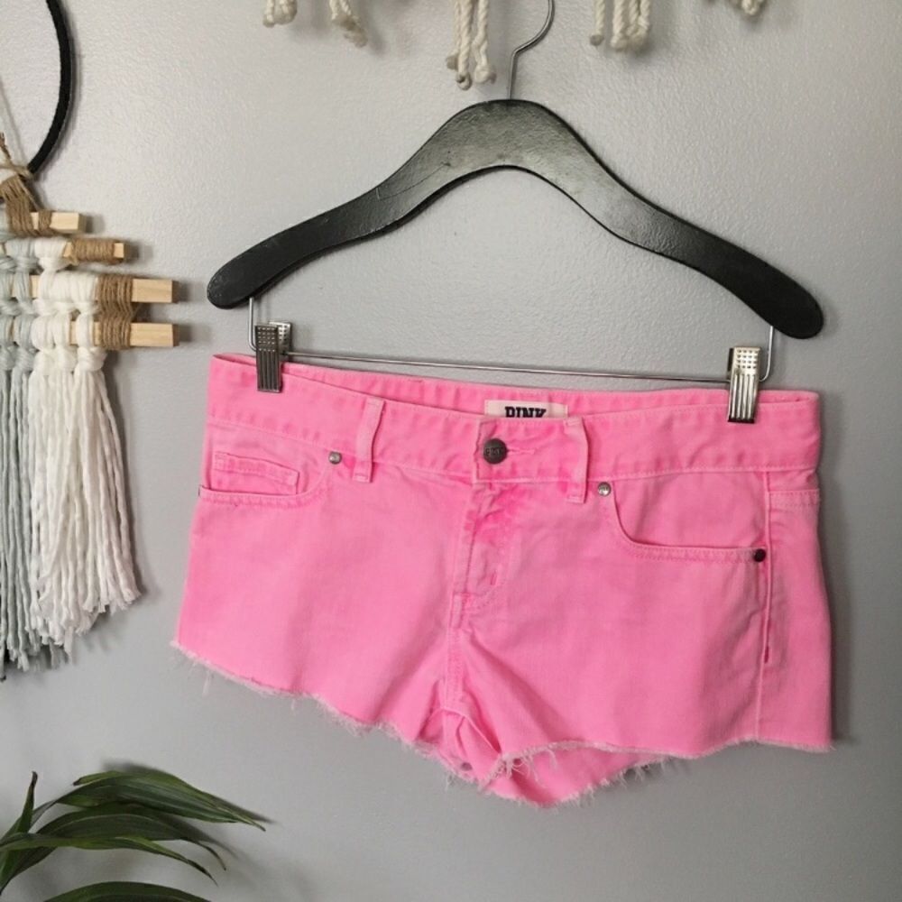 PINK Victorias Secret Hot Pink size 4 denim shorts
